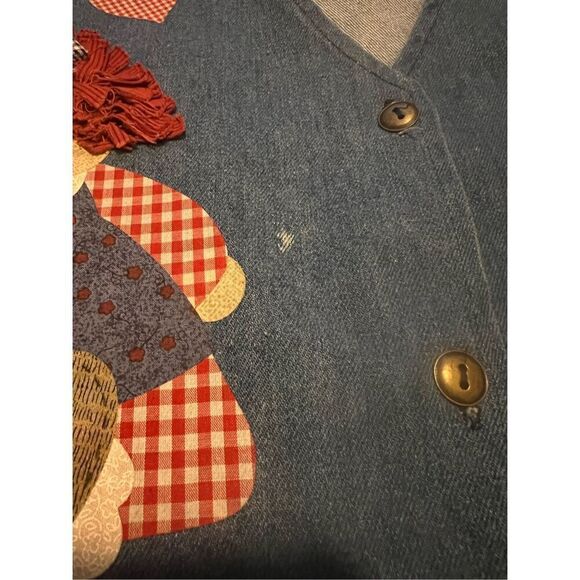 Kevin G blue denim vest with embroidered details - Picture 5 of 6